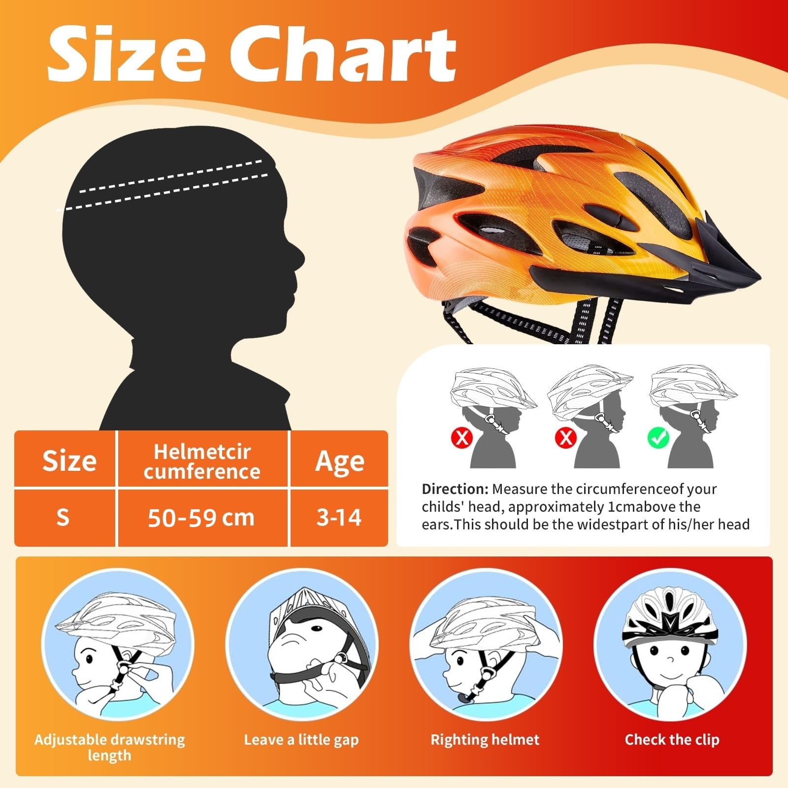 Casco de bicicleta para niños de 3 a 11 años, casco ajustable de 48 a 55 cm para bicicleta, scooter, patinaje, ciclismo, con visera