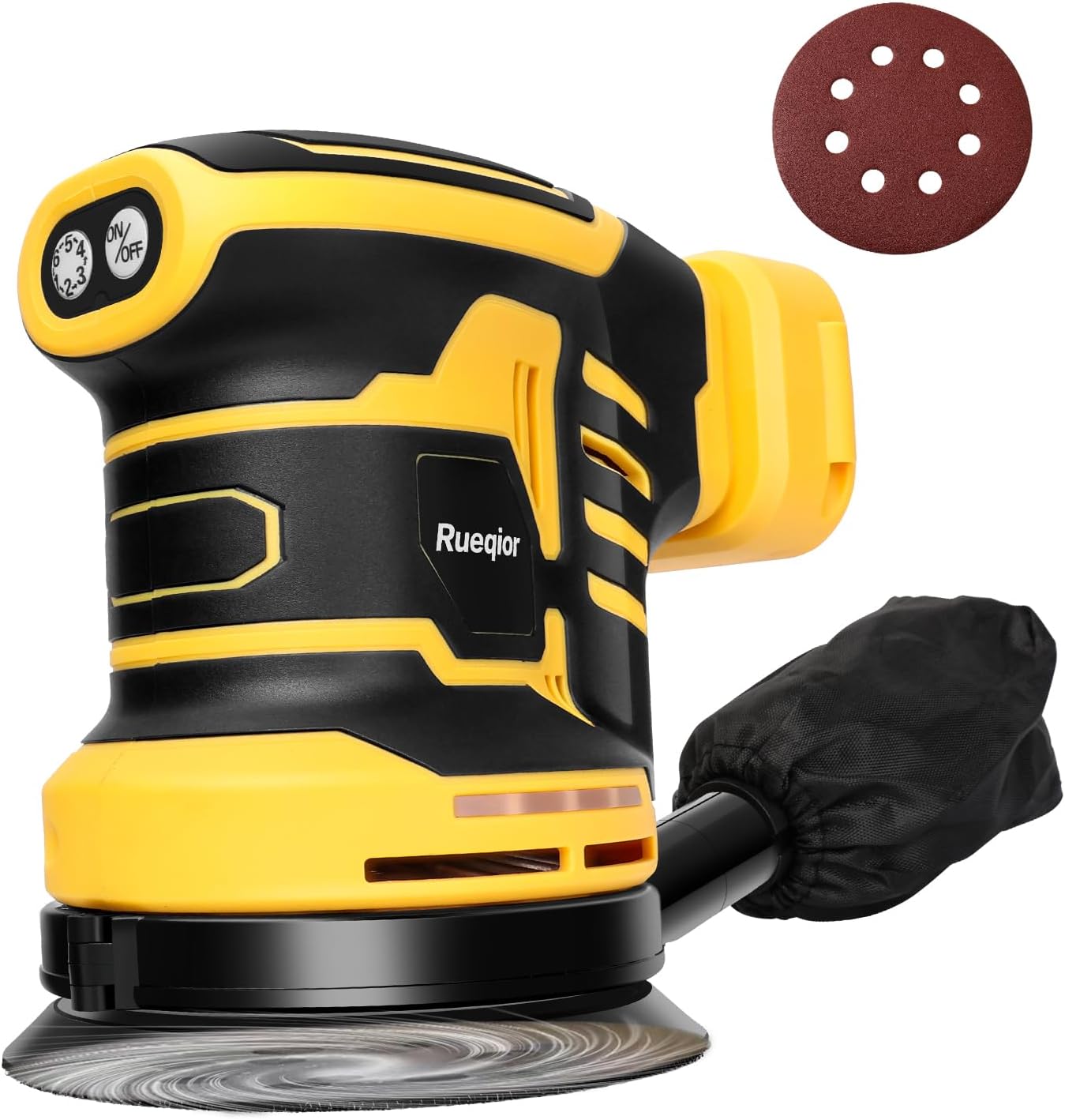 Random Orbit Sander for DEWALT 20v Battery(Tool Only),Brushless Motor 6 Variable Speed Orbital Hand Sander with Dust Collector for Woodworking Sanding and Polishing