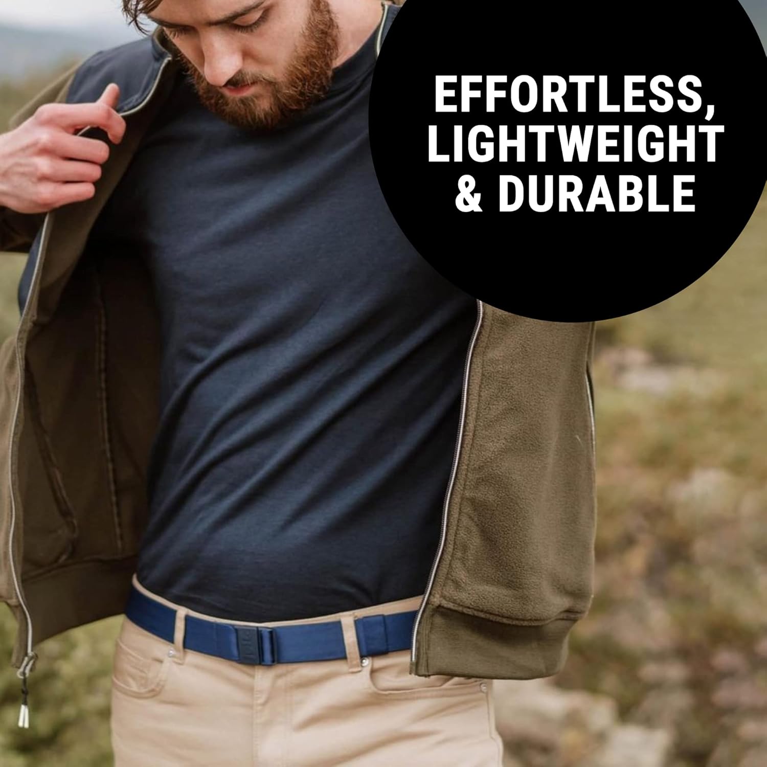 JeltX Adjustable Elastic Belts for Men and Women, Non-Slip Stretch Belt with Magnetic Belt Buckle and Grippy Gel - Image 5