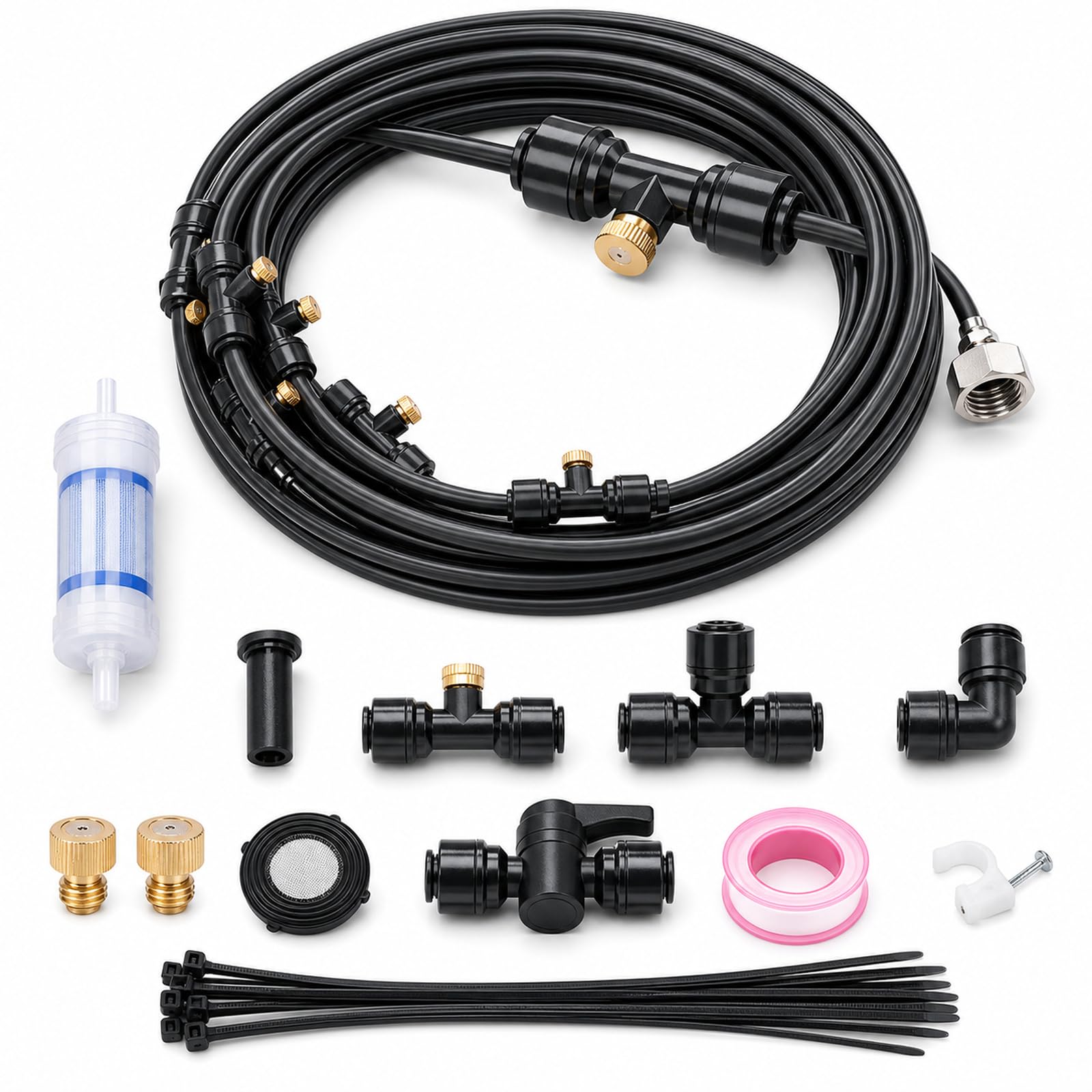 Brumisateurs pour Terrasse ExtéRieure,Kit De Brumisation pour L'Arrosage du Jardin,Brumisateur D'éTé ExtéRieur,éTanchéIté Garantie,Convient Aux Jardins