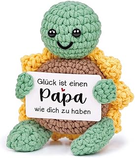 CheriGift Geschenke für Papa, Bester Papa Geschenk, Positive Handgemachte Sonnenblumen Schildkröten Figuren, Vater Geschenke zum Geburtstag Vatertag Weihnachten