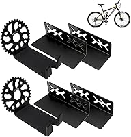 Vista 1 de MZYRH Soporte de pared resistente para bicicleta, acero inoxidable, paquete de 2, estante de almacenamiento de bicicletas, ideal para bicicletas