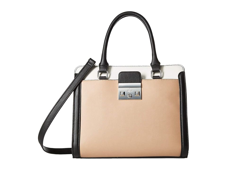 

Nine West Camelia Jetset Satchel (Barely Nude Multi) Handbags, Pink