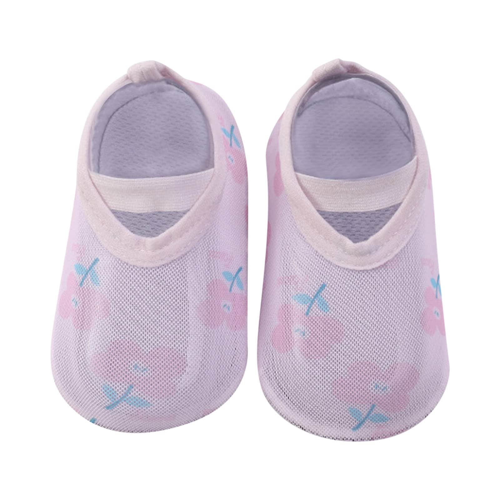 Infant Infant Shoes Cartoon Soft Soled Non Slip Socks Baby Floor Shoes Socks Spring and Summer Floor Infant Shoes 6 (Pink, 12-18 Months)