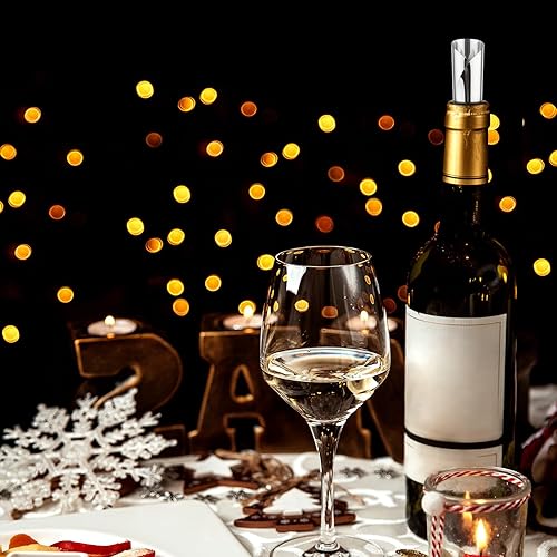 Miniatura 8 de Teaaha Paquete de 30 discos de vertido de vino, disco de aluminio de 2.9 pulgadas, vertedor de vino plateado, discos de vino, disco de boquilla para