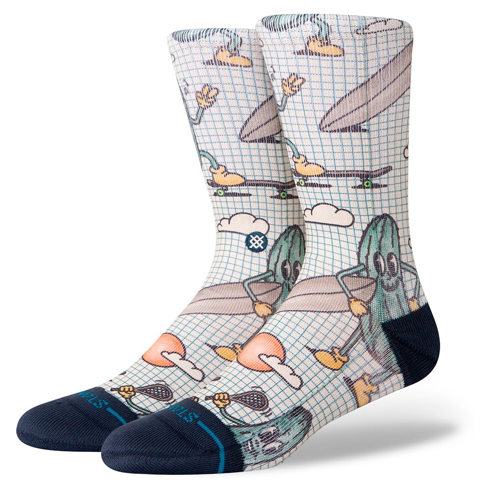 Stance Unisex Cream Crew Socks - Feeling Pickled, Medium
