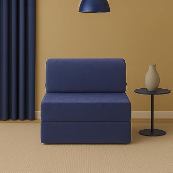 homedius Magic Folding Sofa with Bed Blue Tek