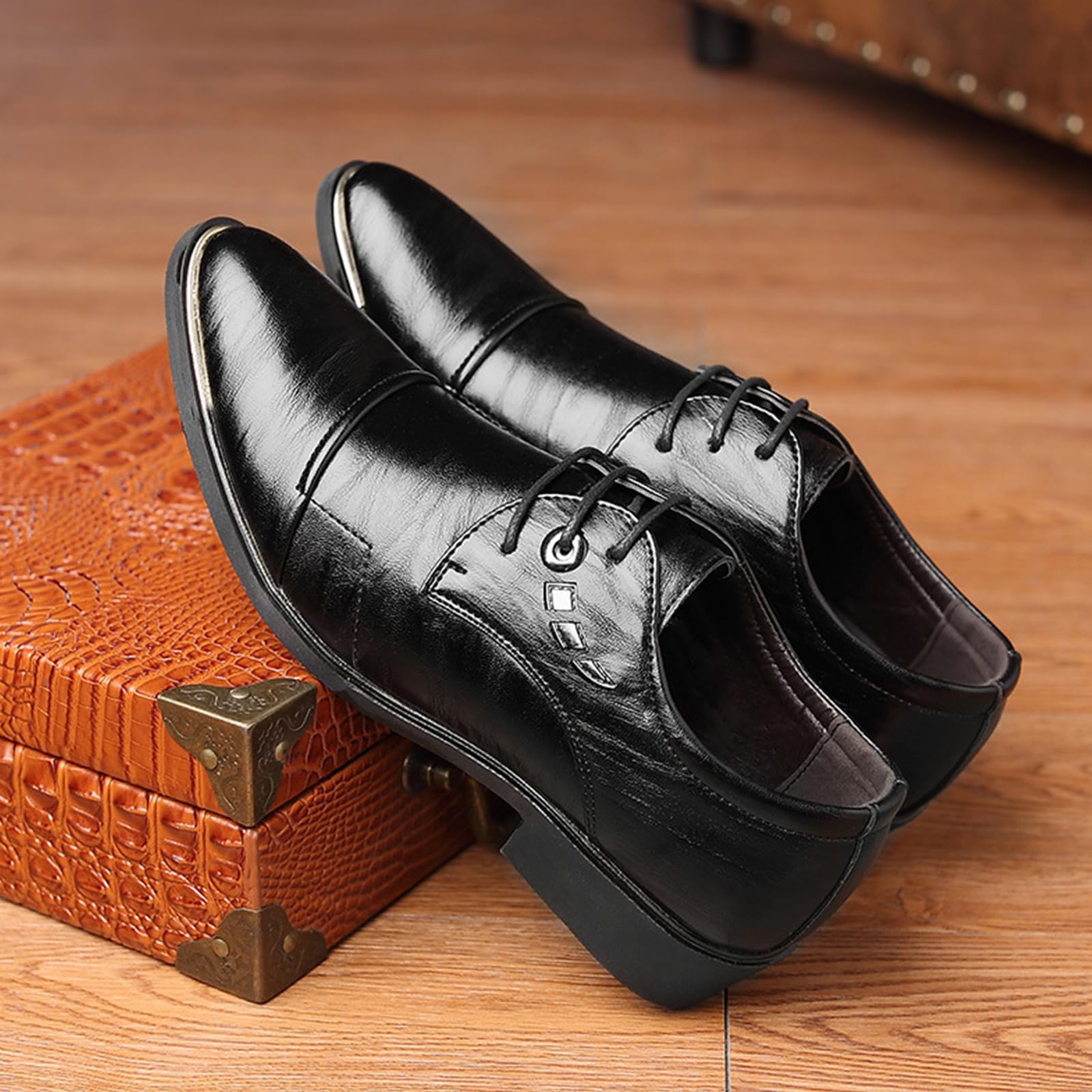 Scarpe Eleganti da Cerimonia per Uomo | Stringate, in Pelle, Casual, Classico, Antiscivolo, Party, Formali, Business, Ufficio