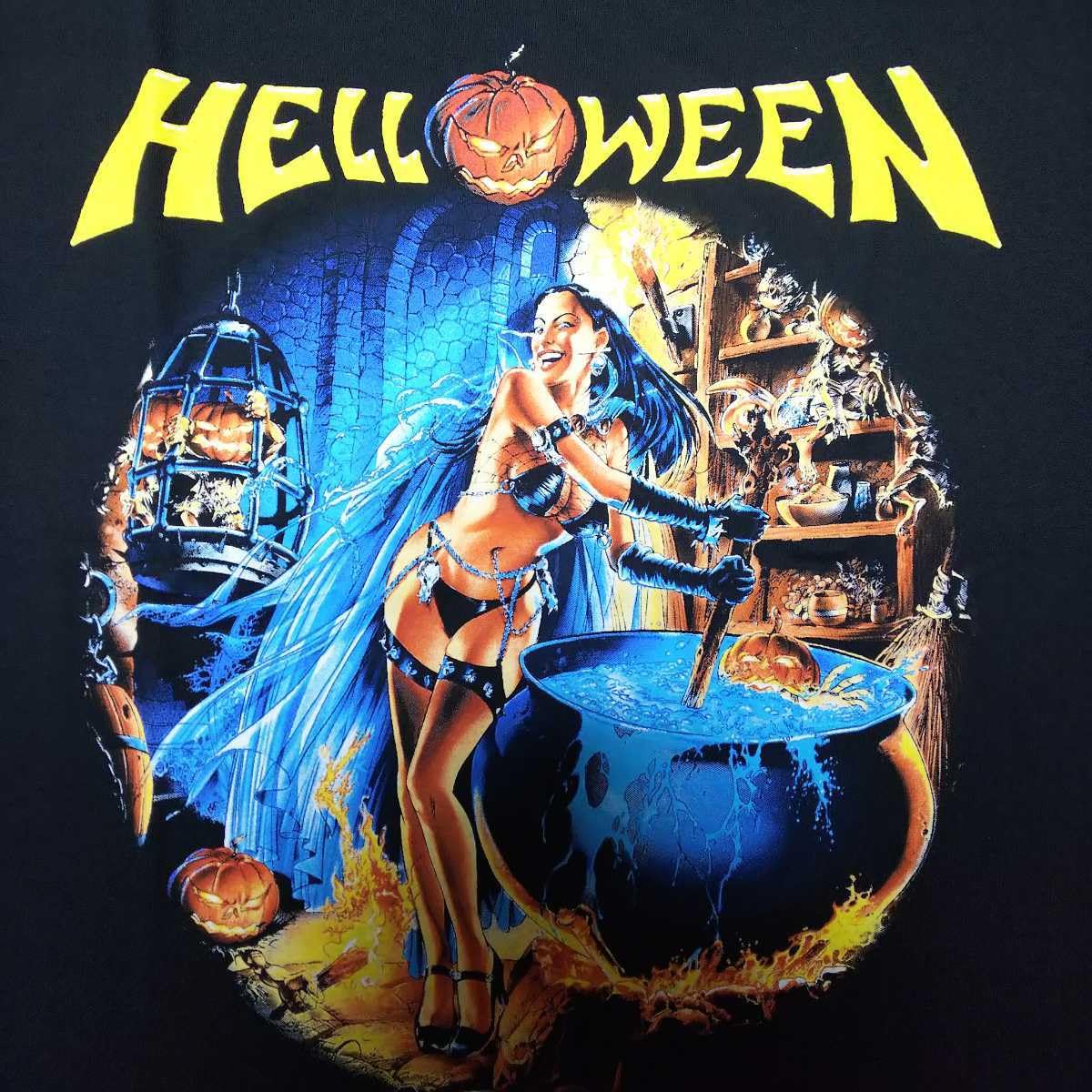 Amazon.co.jp: 98年 ハロウィン ツアーTシャツ② バンドt helloween 
