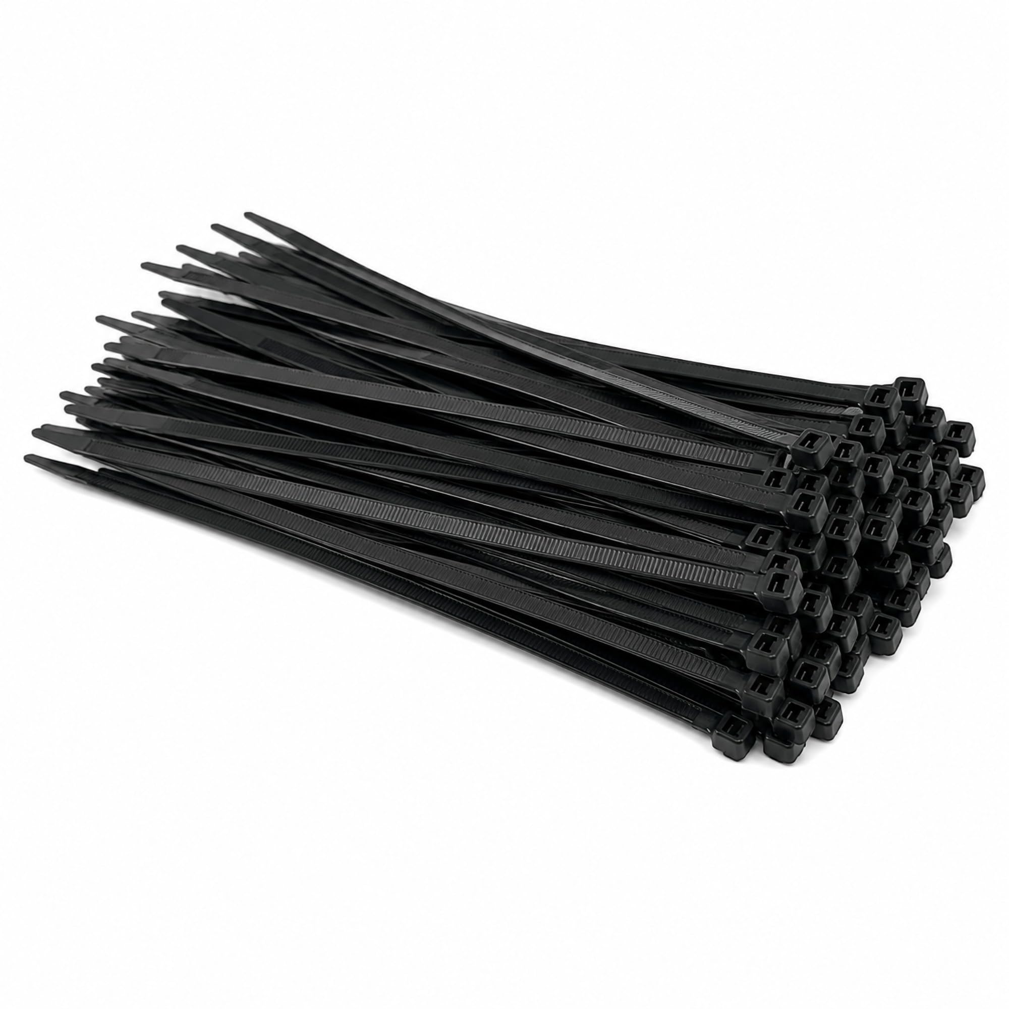 On1shelf® 1000 Pack Black Cable Ties 250mm x 4.8mm Strong Nylon PA66 Zip Ties for Cable Management, Electrical Wiring, Garage, Workshop & Home Organisation Fastening