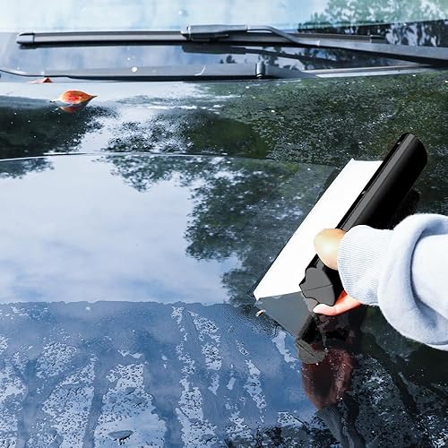 Miniatura 6 de Escobilla de agua automotriz de silicona de 12 pulgadas para secar, barra en T flexible para automóvil, parabrisas, vidrio, ventana, baño (negro)