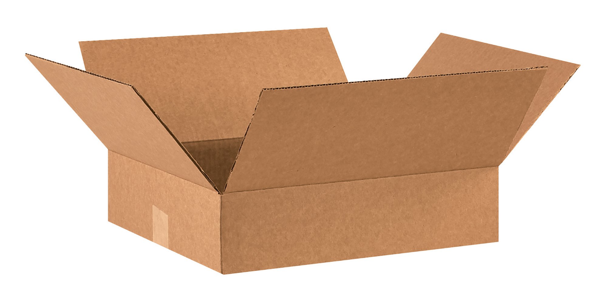 Aviditi 16144 Flat Corrugated Cardboard Box 16" L x 14" W x 4" H, Kraft, For Shipping, Packing and Moving (Pack of 25)