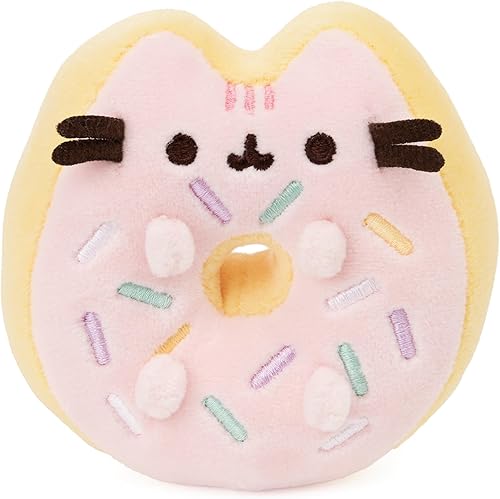 Gund Sprinkle Donut Pusheen Sweet Postre Squishy Peluche de gato y tela satisfactoriamente elástica, para edades de 8 años en adelante, rosa y