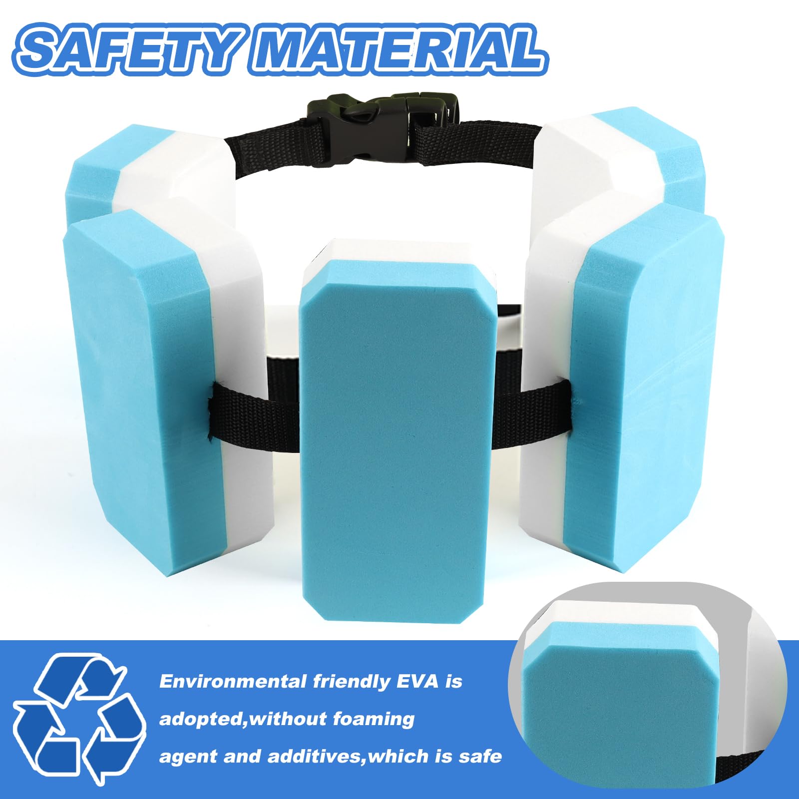 Ceinture de Piscine pour Les Enfants, Ceinture de Natation Enfant Réglables, équipée de 5 Nattes EVA, Adaptées aux Enfants de Plus de 30 kg - 5