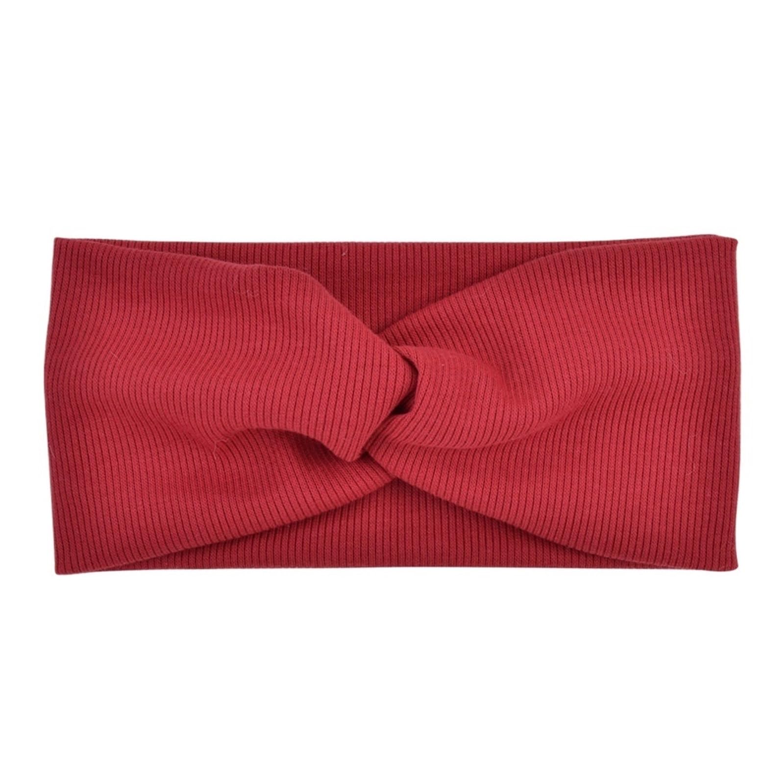 3 stücke Frauen Mädchen Einfarbig Haar Bands Gestrickte Baumwolle Stirnbänder Kreuz Turban Verband Bandanas Haarbänder Zubehör Für Damen(Rose red)