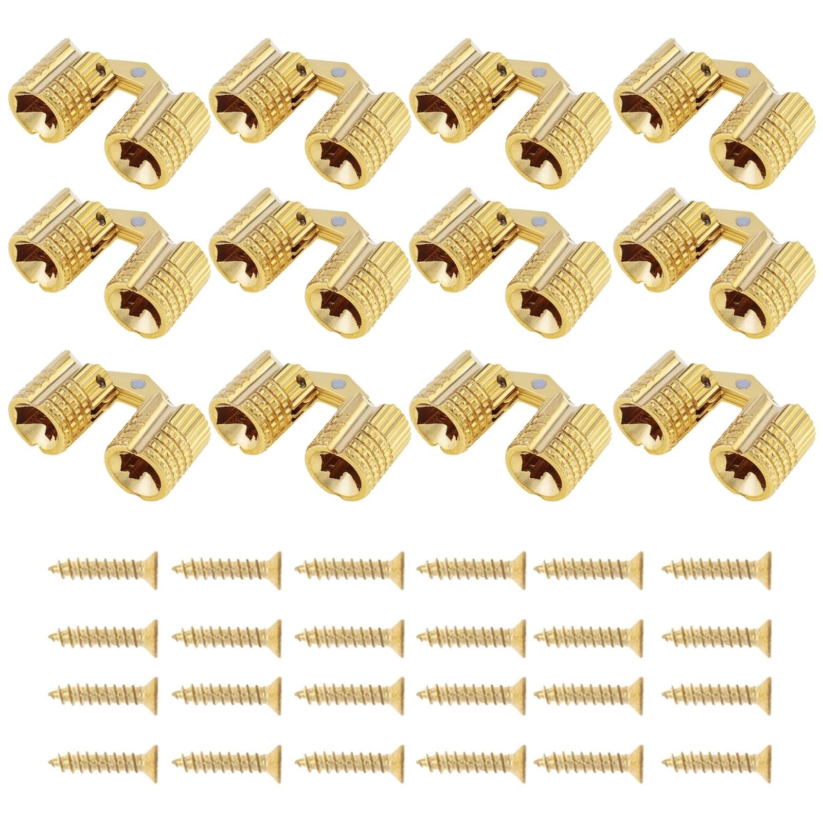 Tonnenscharniere, 8 Mm, 6–12 Stück, Verstecktes Messing for Schmuckkästchen Und Schranktüren, 180 Grad Offen(12pcs)