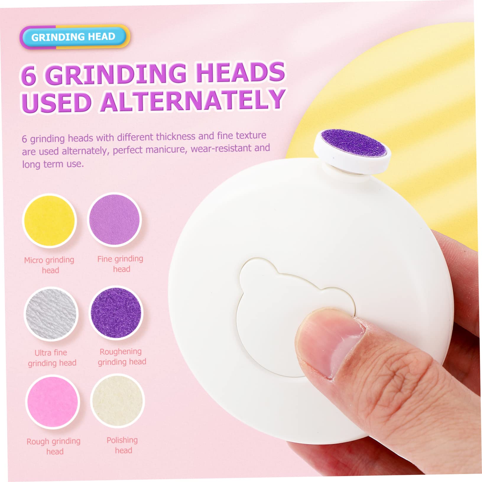 TOYANDONA 3 Juegos molinillo de uñas manicura recortadora de bebé lima de uñas de bebé cortaúñas para bebés juegos de uñas herramienta segura para cortar uñas cortauñas para niños eléctrico