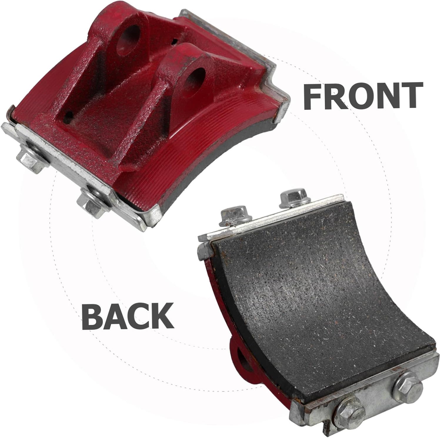 LIFKOME Emergency Brake Shoes Replacement for Rv Material Thickened Brake Hardware
