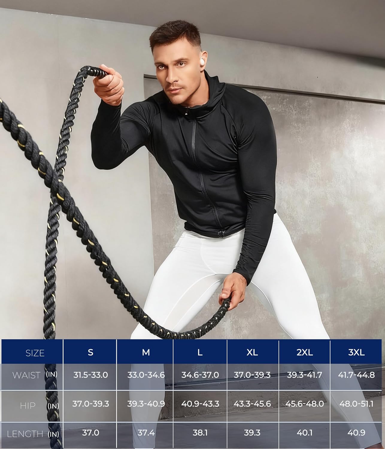 TAILONG Mens Compression Pants - Tights Leggings Athletic Base Layer Workout Pants for Running Yoga Football - Image 3