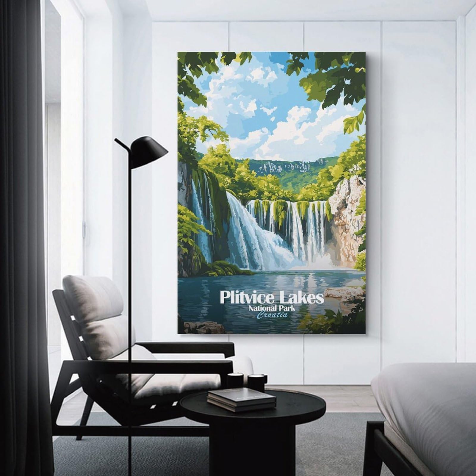 Junmoney Unframe-Style-16 Canvas Art Print Plitvice Lakes National Park, 16X24inch(40X60cm), For Contemporary Homes, Apartments Or Offices, Decorative Canvas Decor For Home Updates