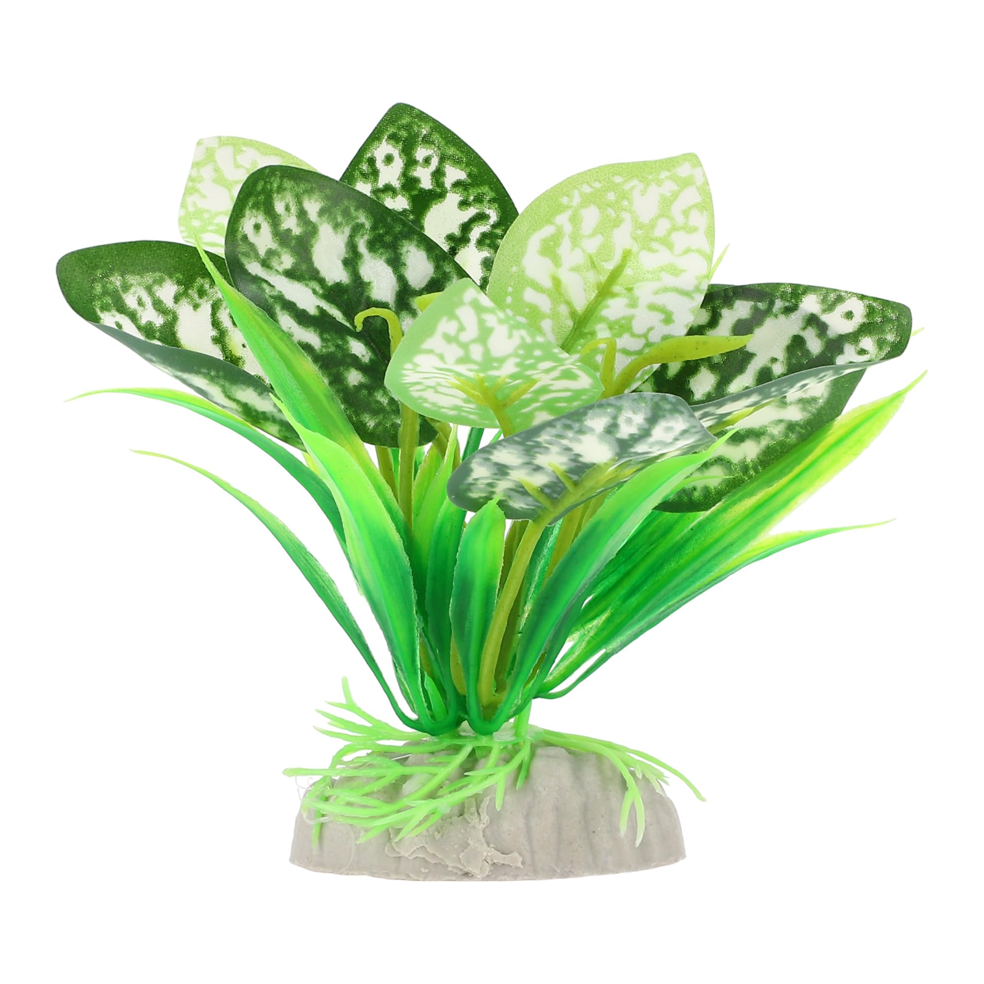 CAPASTEC Plastic Aquarium Plants, Artificial Plastic Aquatic Plants, Decorative Pet Fish Plants, for Aquarium Decorations, Green White