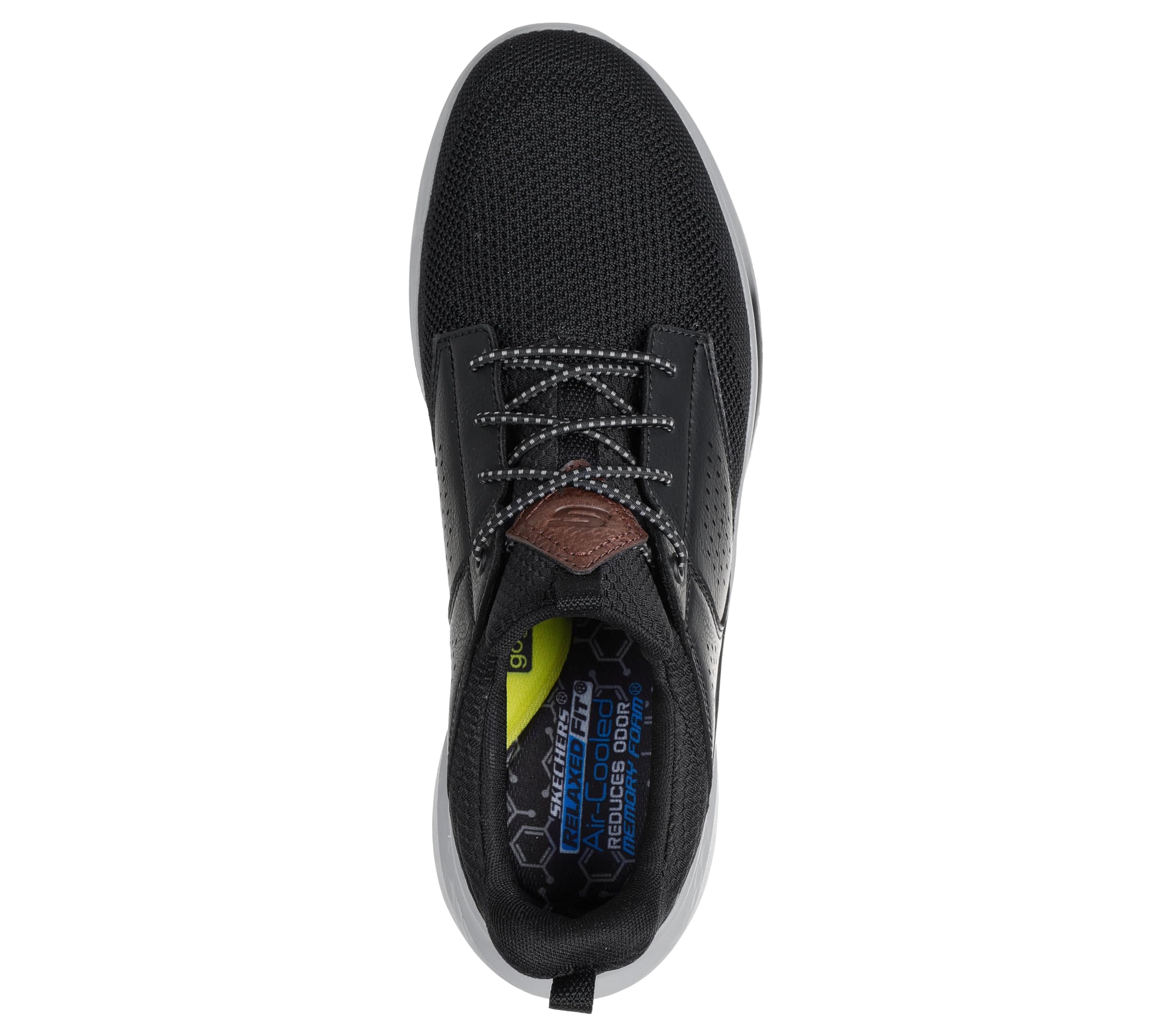 Skechers USA Men's Tenis Slade-Breyer, Negro -, 7 X-Wide