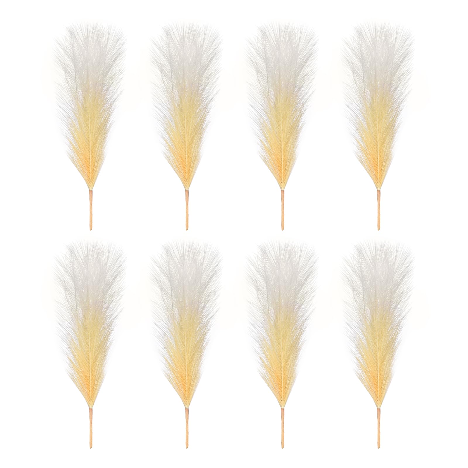 Hierba de Pampas Falsa Artificial Beige Degradado de 45cm para Decoración