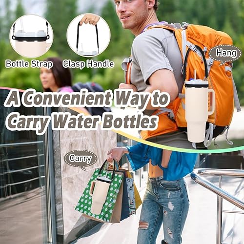 Miniatura 4 de Shintop Correa de mango para botella de agua, soporte de silicona para botella de agua, soporte duradero para botellas, se adapta a la mayoría de