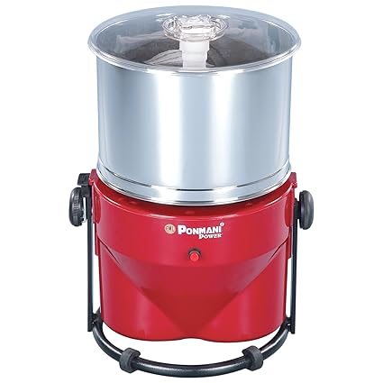 Ponmani Power 2 Litres Table Top Wet Grinder (Red)