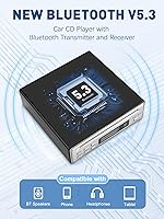Vista 4 de Reproductor de CD de alta fidelidad para el hogar, extractor de CD, reproductor de CD Bluetooth para automóvil con extracción USB, Rip CD a USB