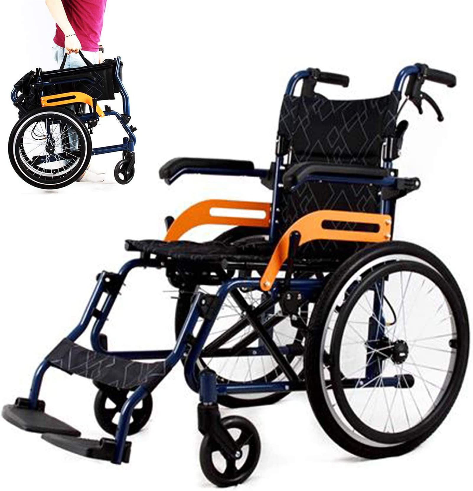 Buy Folding Self Propelled Wheelchair, Lightweight Portable Aluminium
