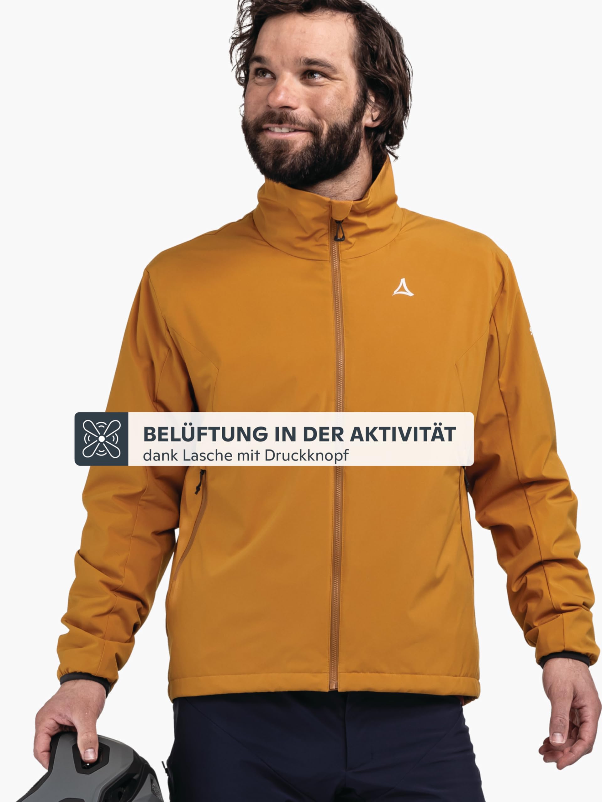 Schöffel Herren Ins Jacket Style Salza MNS, funktionale Fahrrad Regenjacke mit 4-Wege-Stretch, MTB Jacke mit vorgeformter Passform und Belüftungsöffnungen