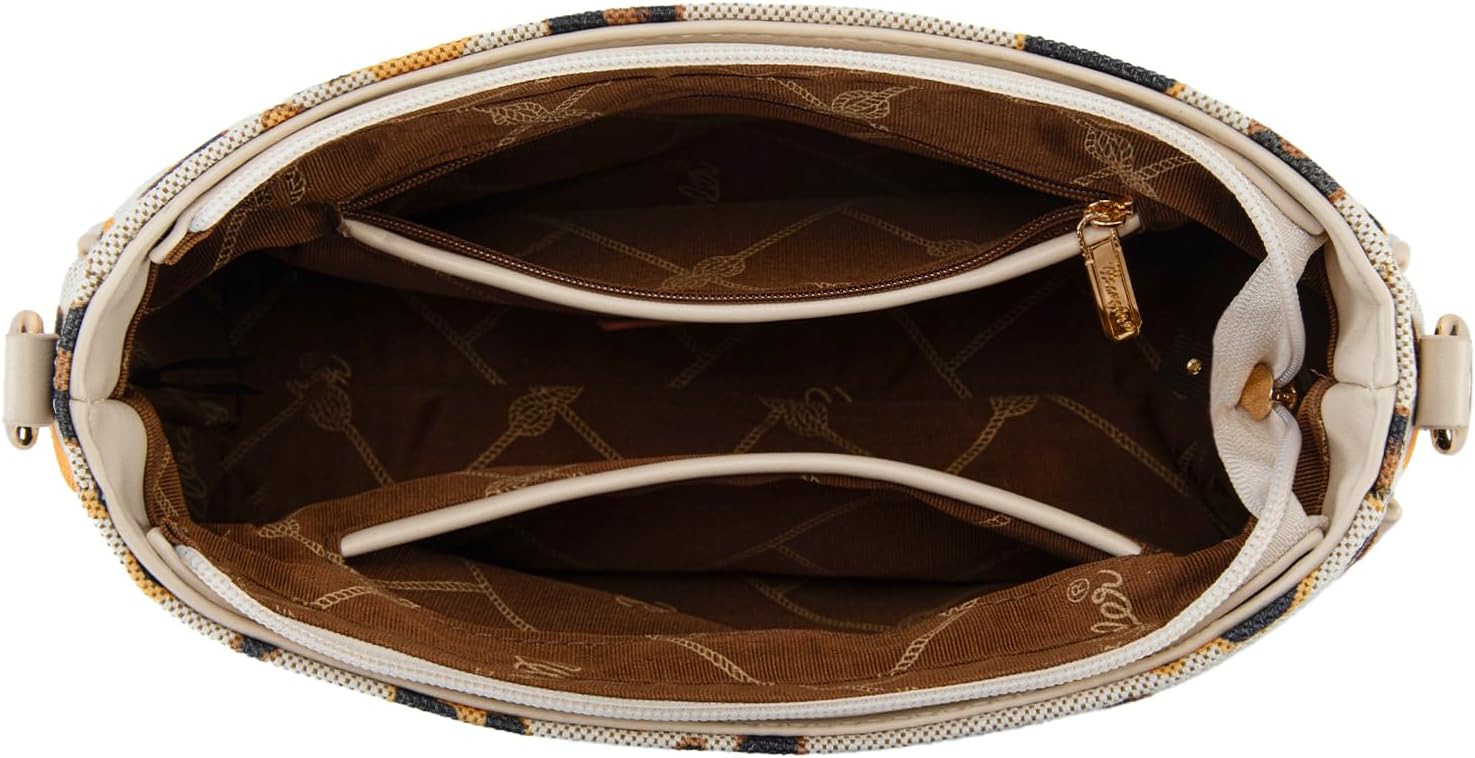 Wrangler Small Women's Shoulder Bags Purses Leopard Clutch Hobo Tote Handbag with Acrylic Chain