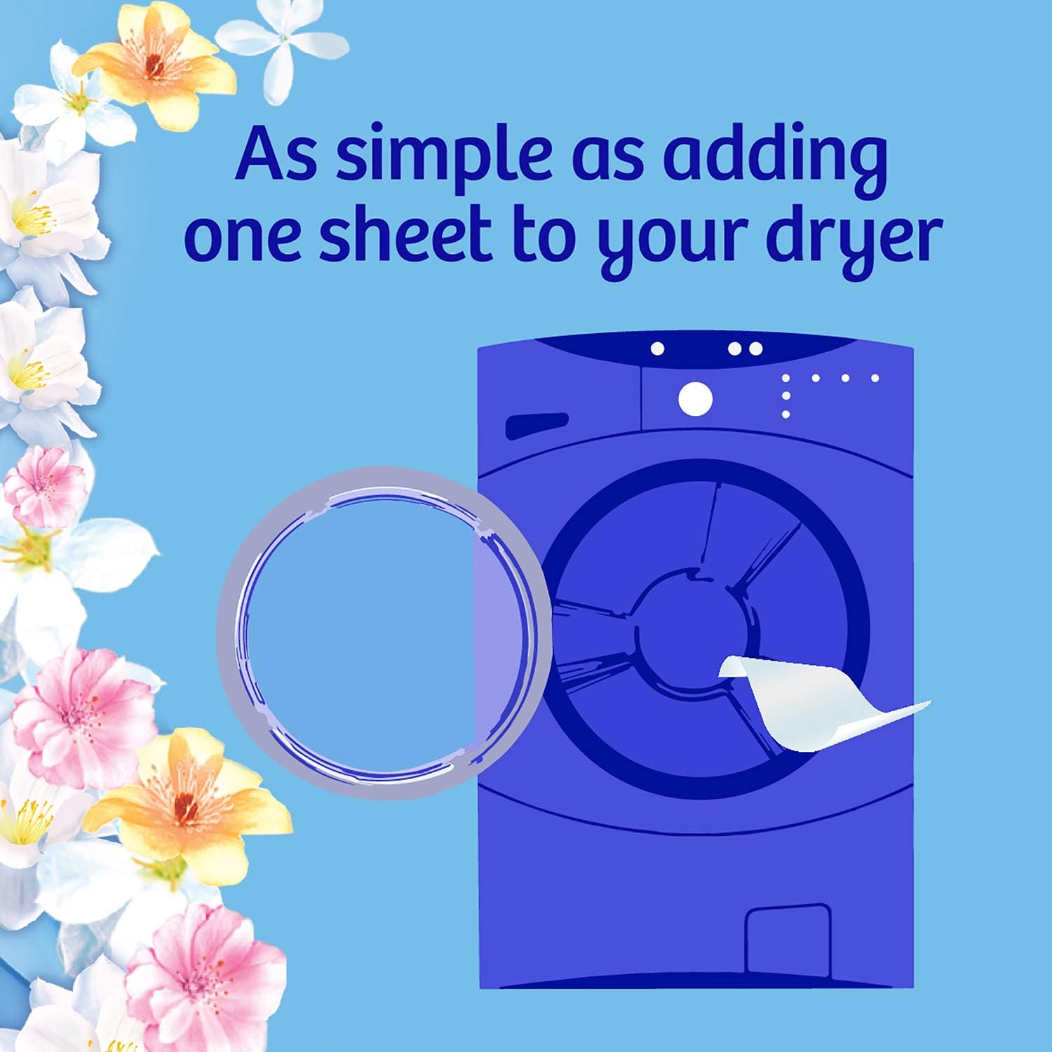 Suavitel Fabric Softener Dryer Sheets, Field Flowers - 200 Sheets (4 Pack)