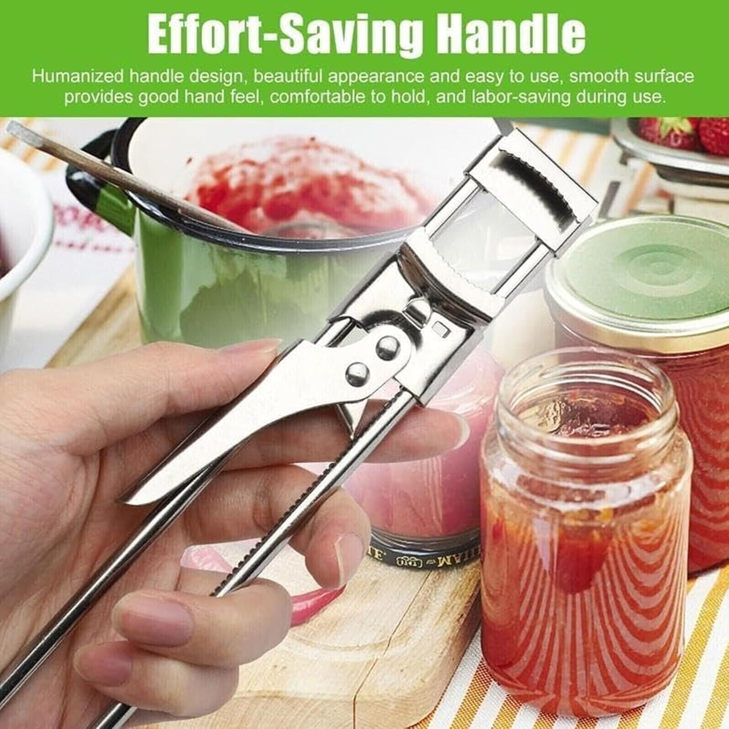 Adjustable Stainless Steel Jar Opener, Multifunctional Jar Openers for Weak Hands, Jar Opener for Weak Hands, Ease of Opening for Seniors Kids (2pcs)