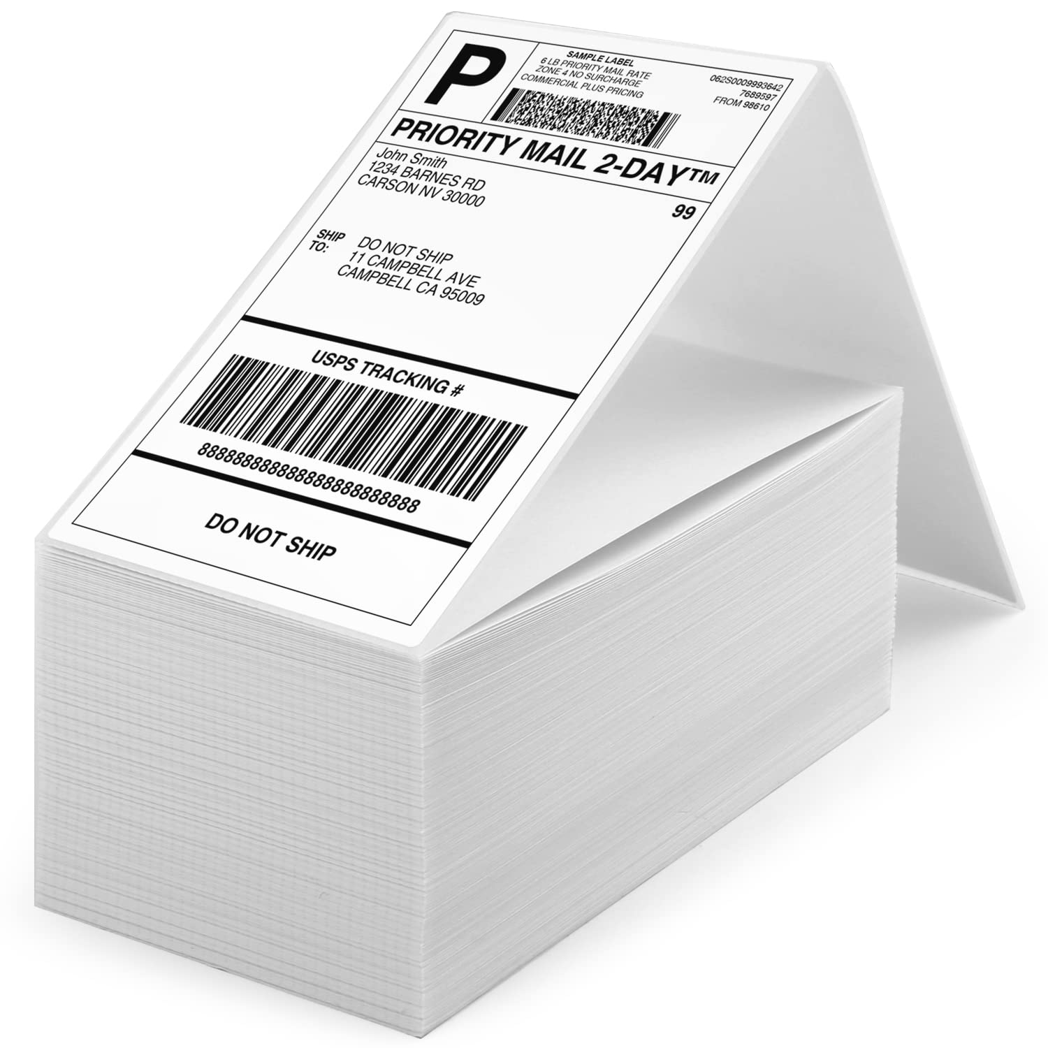Rollo Label Printer 500 Sheets 4x6 Direct Thermal Shipping Labels - Fanfold Pack For Zebra & Rollo Printers Thermal Labels - Foto 3