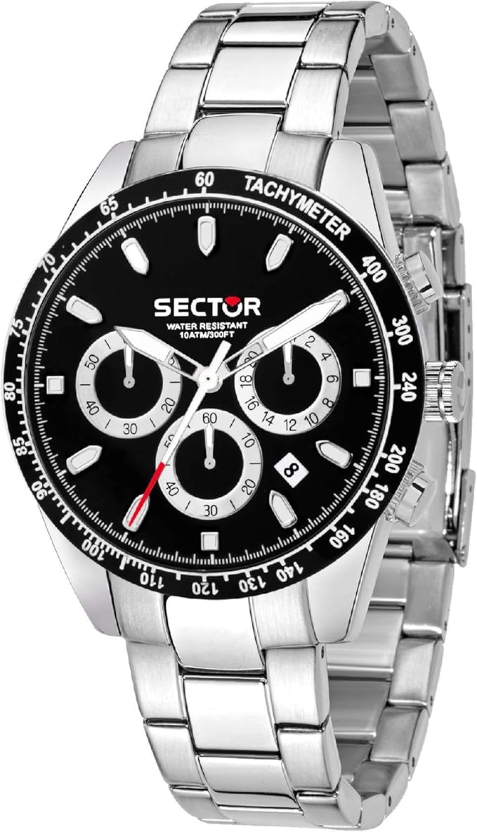 orologio sector cronografo acciaio