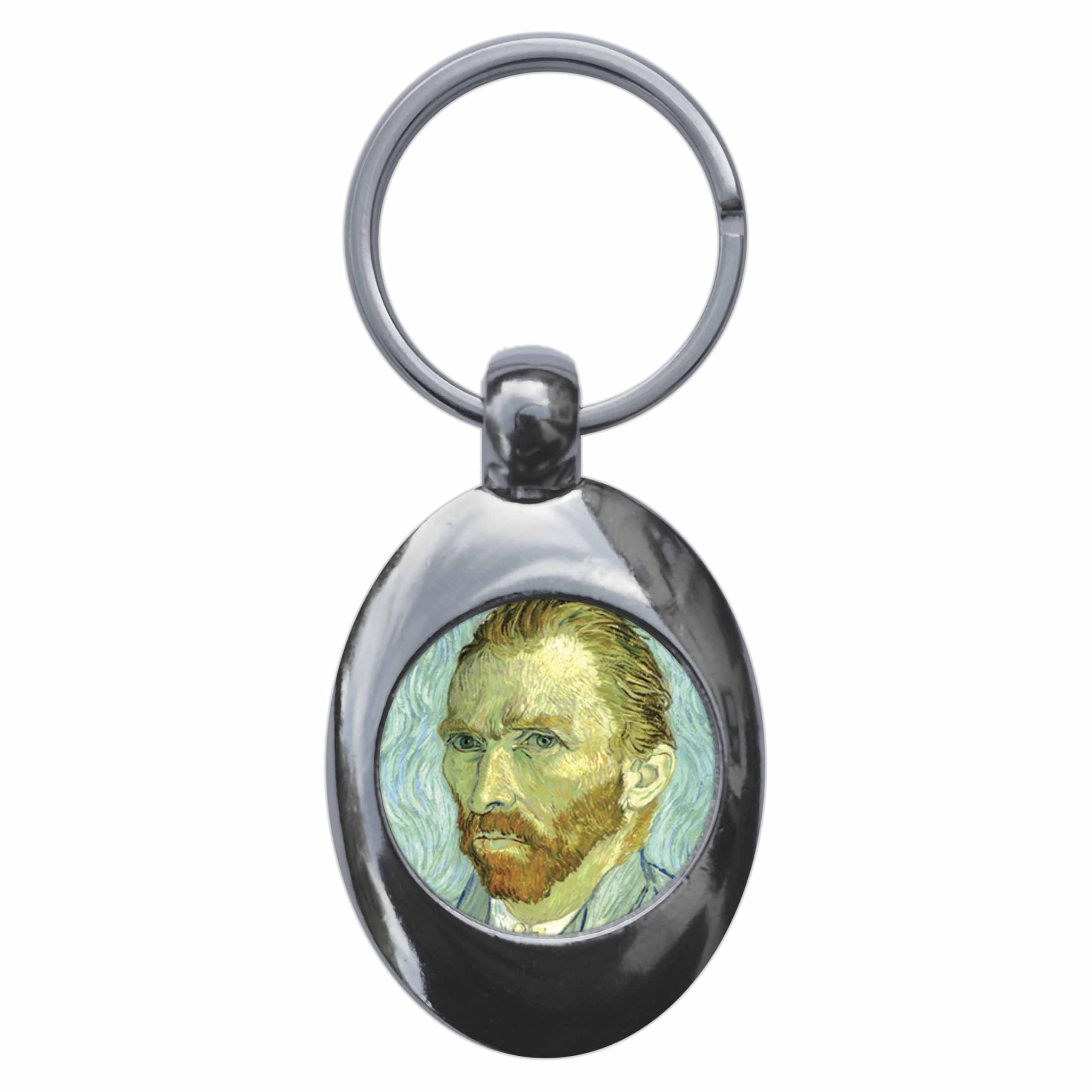 Ozorath Vincent Van Gogh Self Portrait Keyring Keychain Key Ring Chain With Trolley Coin