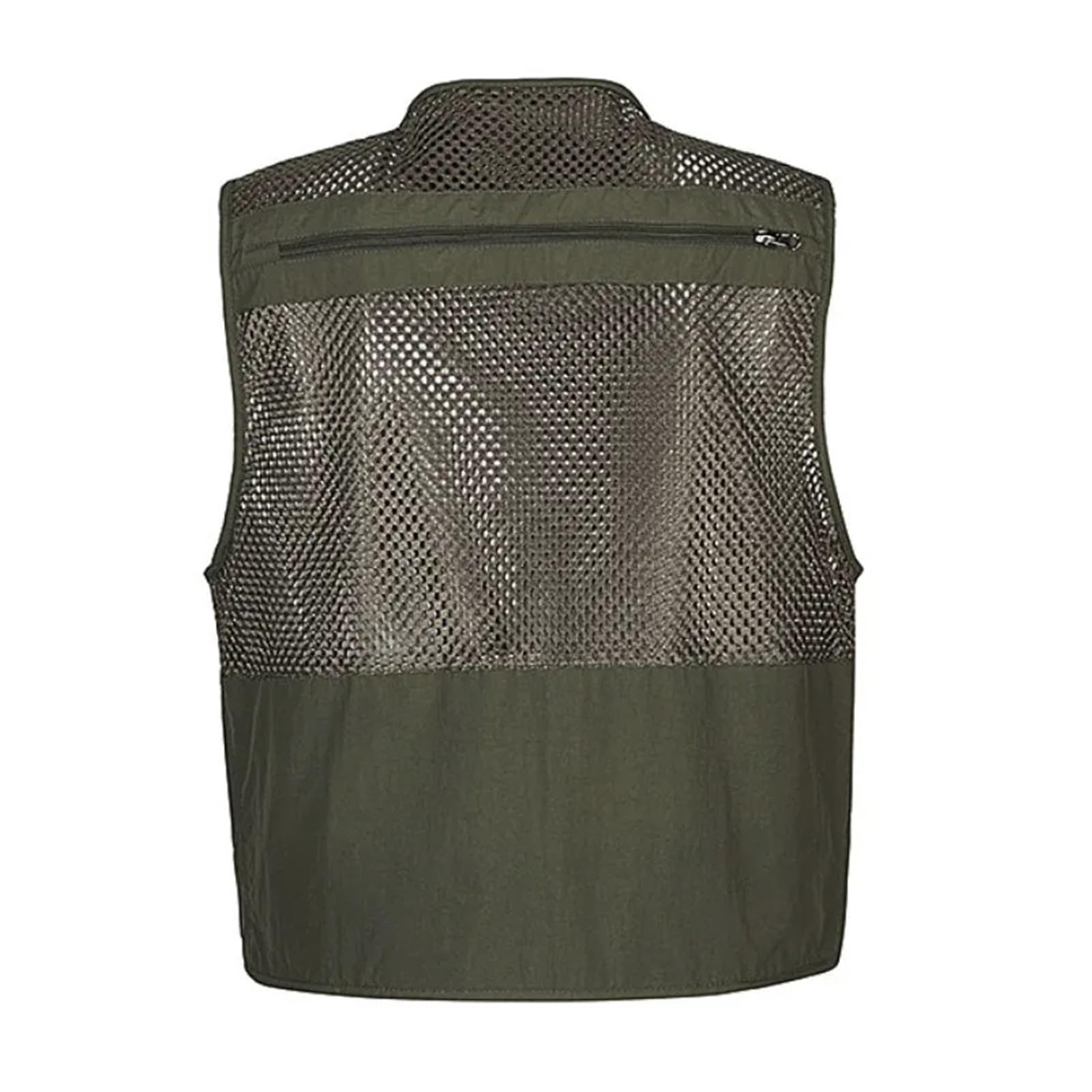 Chaleco de Trabajo Plus Size Men's Vest Mesh Waistcoat Summer Tool Multi Pocket Work Wear Big Large Cargo Sleeveless Jacket Male Fishing Quick Dry