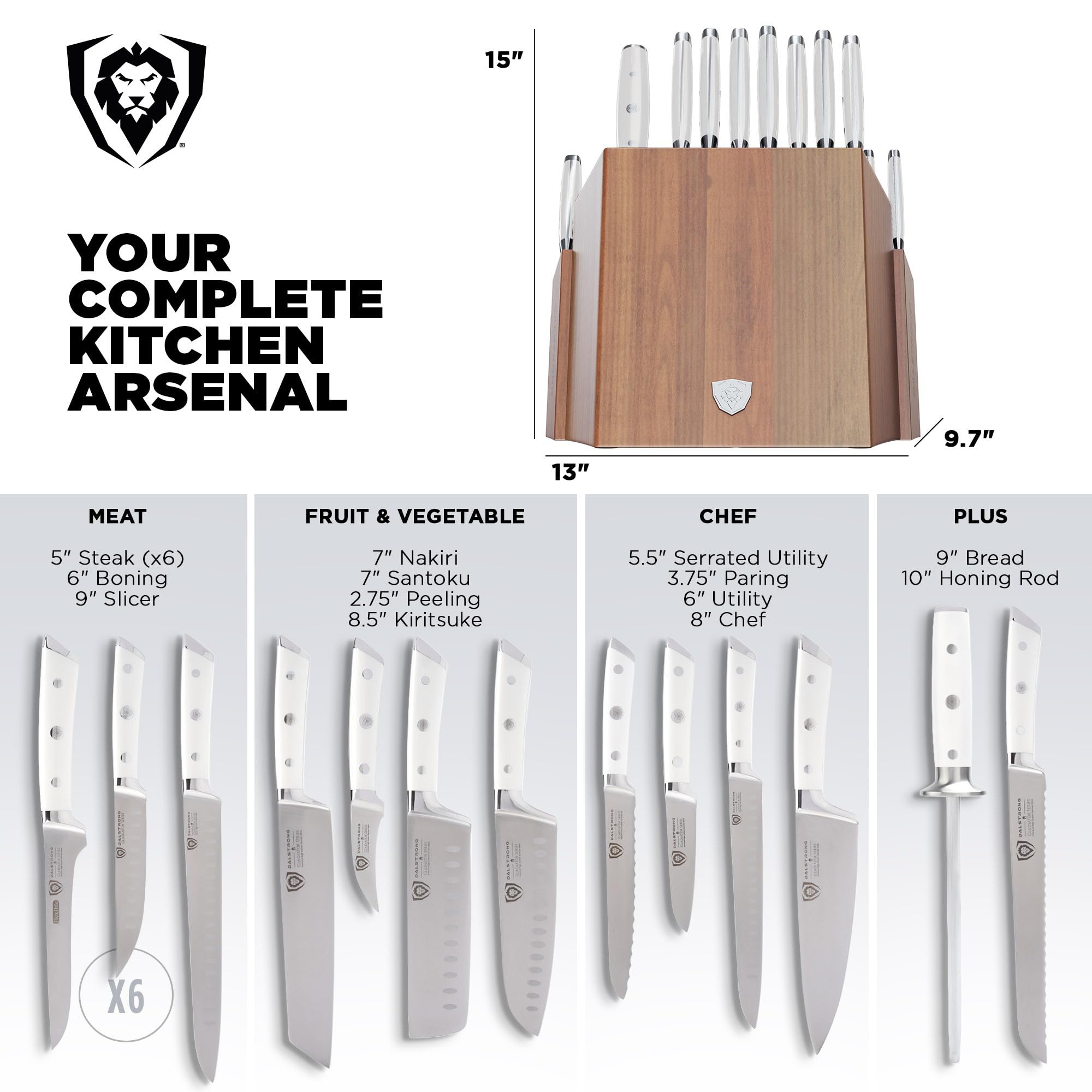 Dalstrong 18-Pc Colossal Knife Block Set - German High-Carbon Steel — Amazon image 5