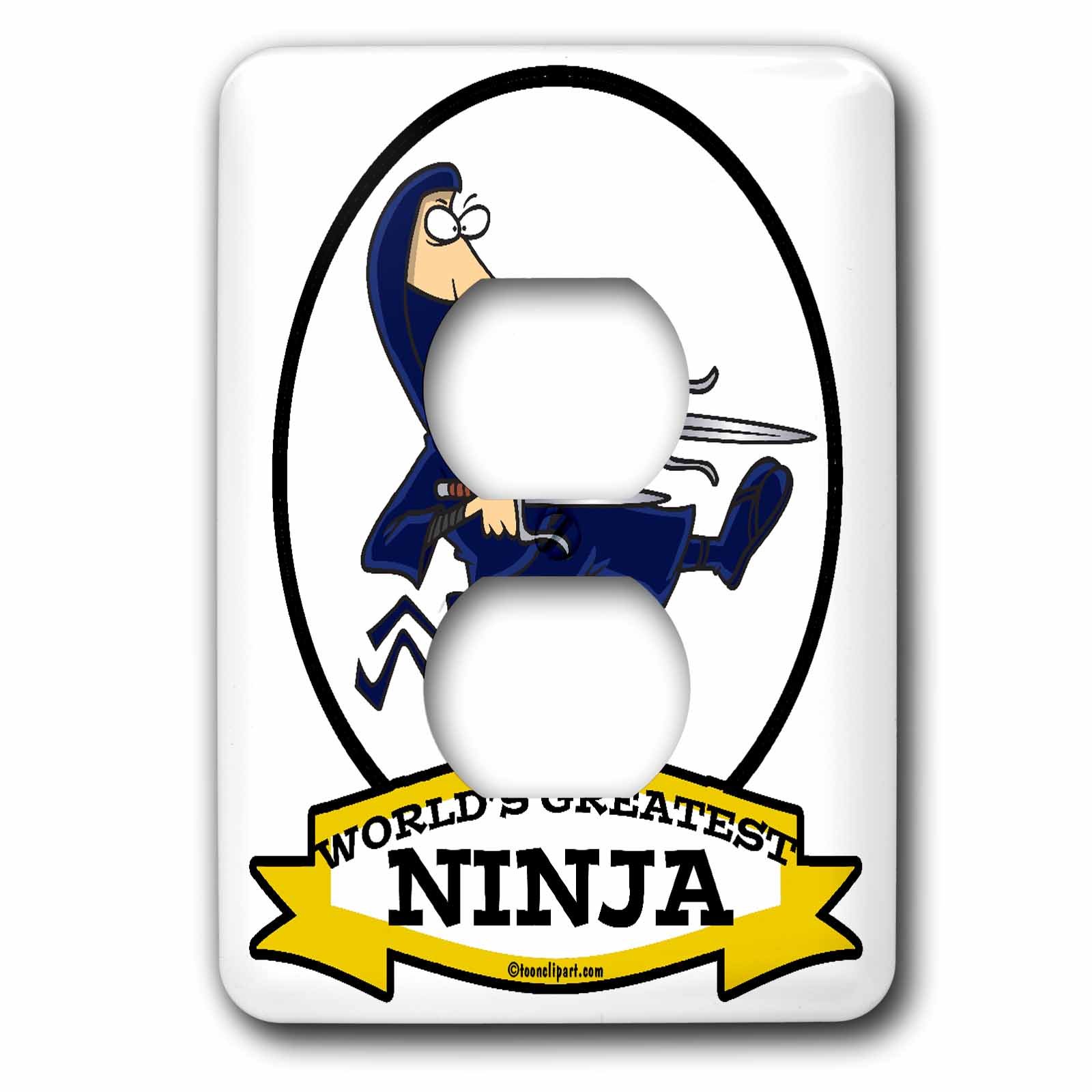 2 prises de prise de courant Ninja 3dRose lsp_103390_6 plaque murale couleur