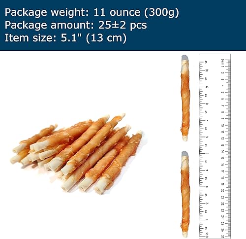 Miniatura 4 de Golosinas de pollo y cuero crudo para perros con refuerzo saludable de las articulaciones, golosinas masticables suaves sin granos para
