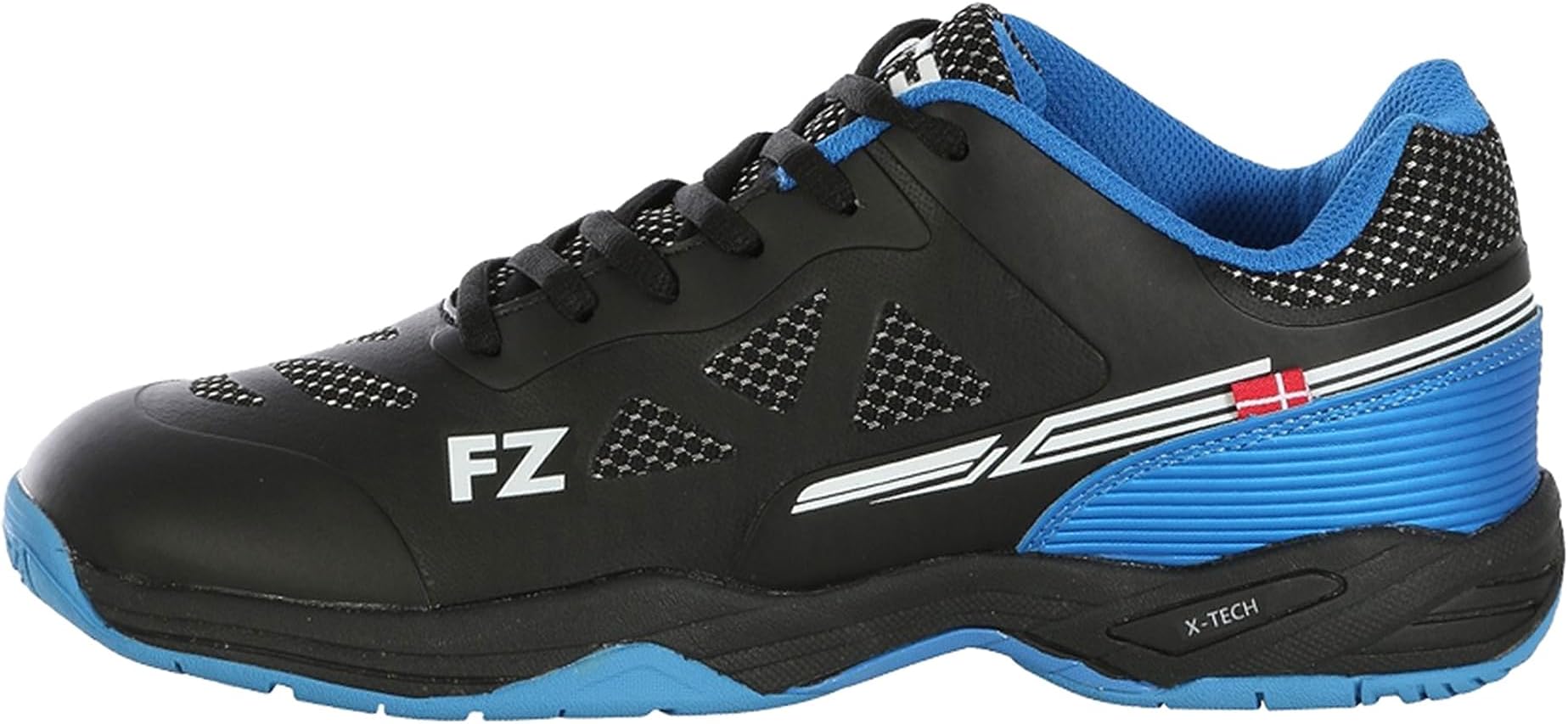 FZ Forza Brace Non-Marking Men Badminton Shoes, Black for Indoor Sports, Squash, Volleyball, Table Tennis