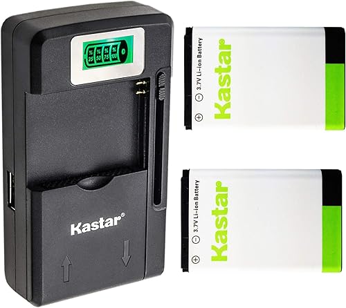 Kastar BL-5C - Paquete de 2 baterías y mini cargador de viaje inteligente para radio de onda corta todo peligro, radio portátil V-115 transistor de