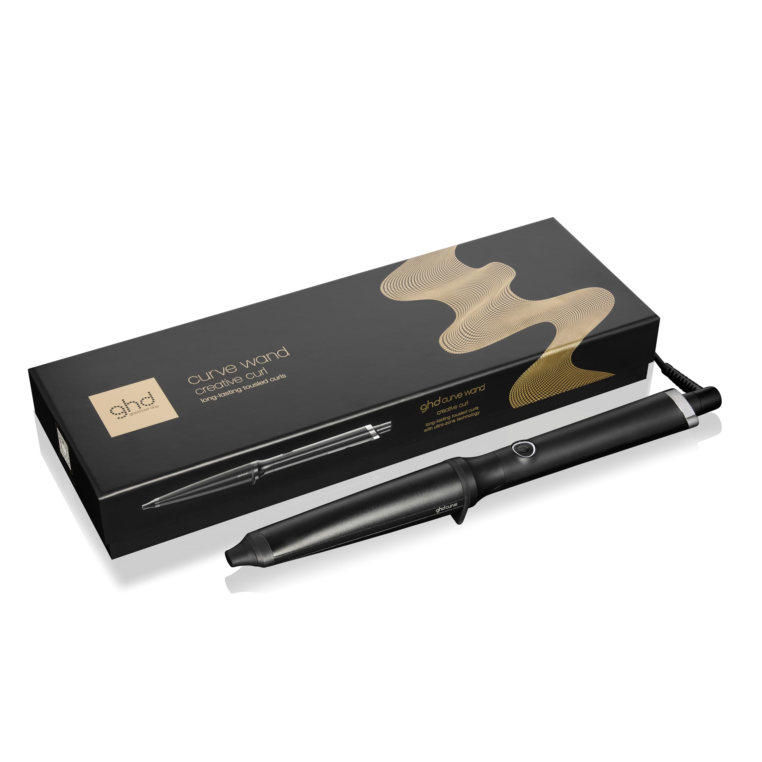 ghd Curve Arricciacapelli Professionale in Nero - Per Ricci e Onde Duraturi e Dall'Aspetto Sano - Adatto a Tutti i Tipi di Capelli (Presa EU)