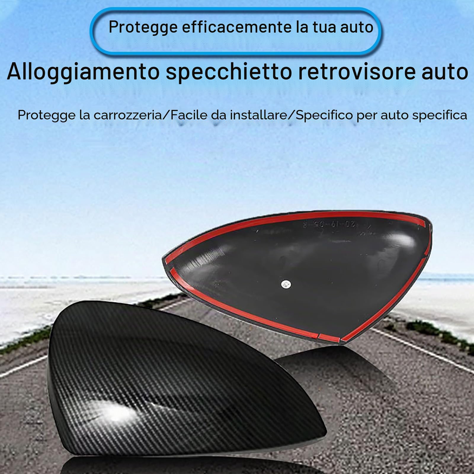 Calotta Retrovisore per Toyota Aygo X 2022-2024, Coperchio Specchietto Retrovisore, Calotta Specchietto Retrovisore, Accessori Auto, Piano Black