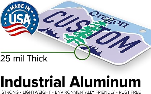 Miniatura 4 de Mini matrícula, placas personalizadas, personalizadas para automóvil, bicicletas, cuatrimoto, automóvil de niños, carrito de golf, Jeep, 2 x 4