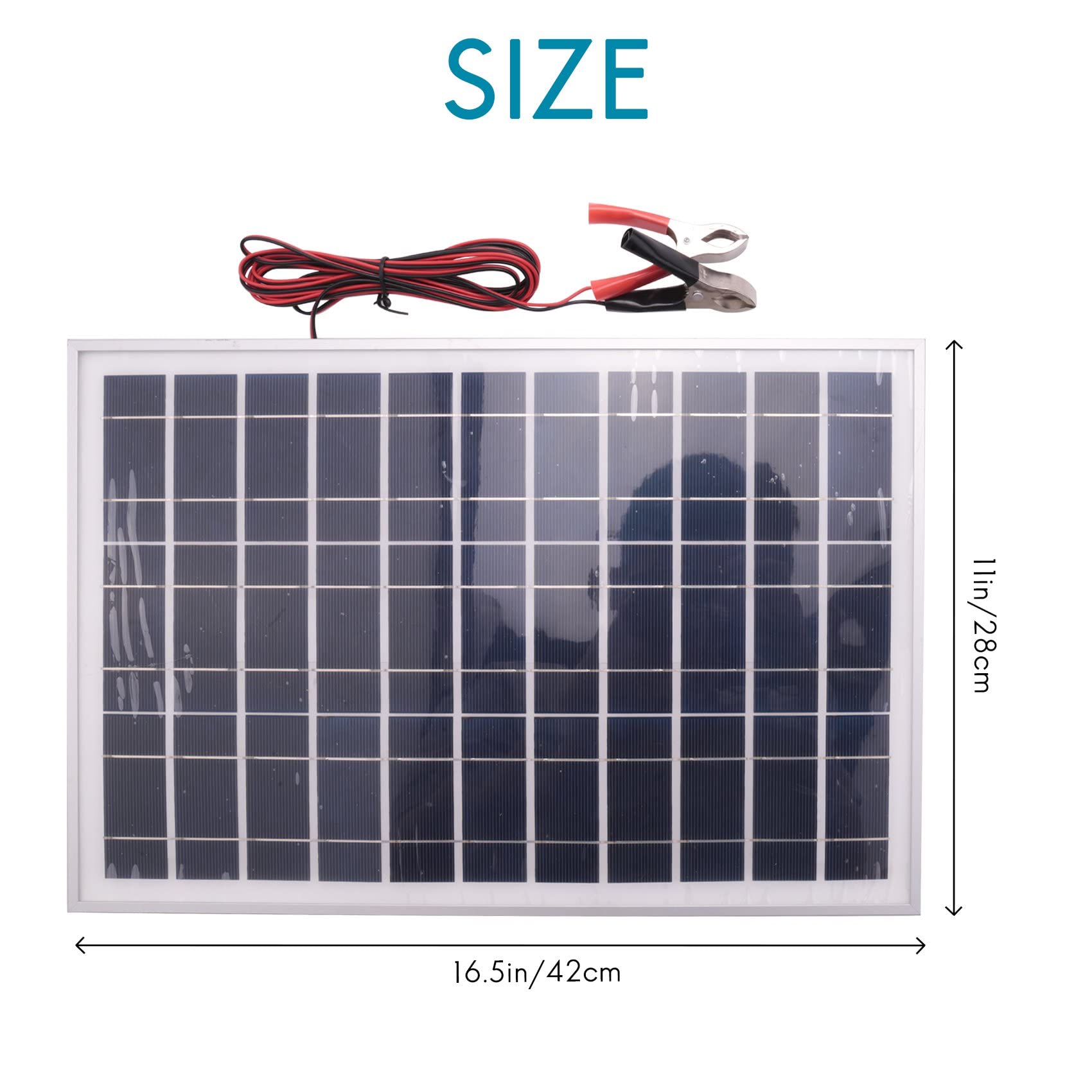Barabesty Caricabatteria da Pannello Solare da 30W 12V + Controller 40A per, Barca, Casa,