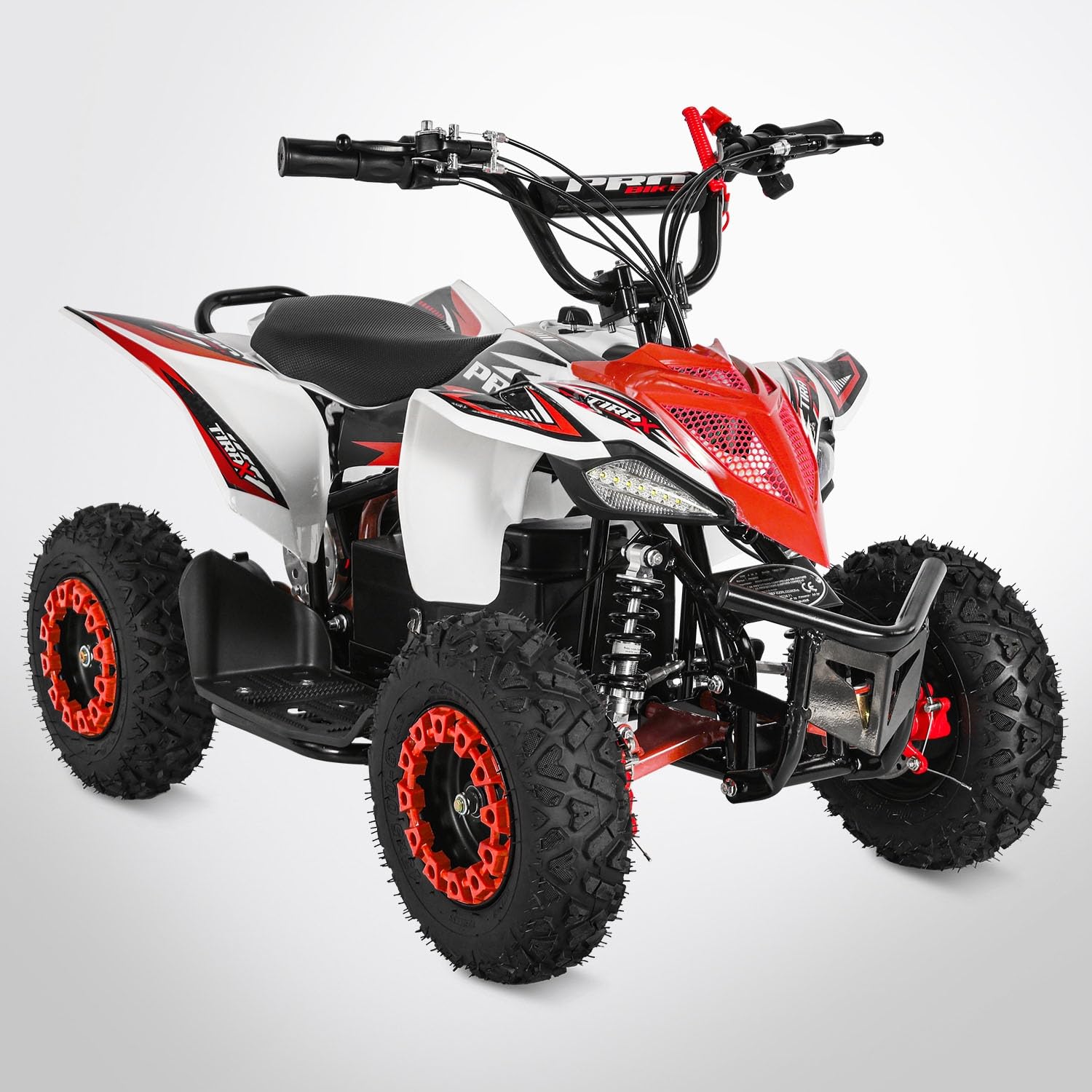 Pocket Quad TIRAX 800W - Mini Quad Enfant Électrique 800 W - Rouge et blanc