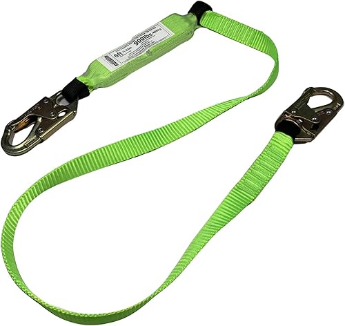 JORESTECH Equipo de protección contra caídas con cordón de seguridad de 6 pies (con amortiguación)